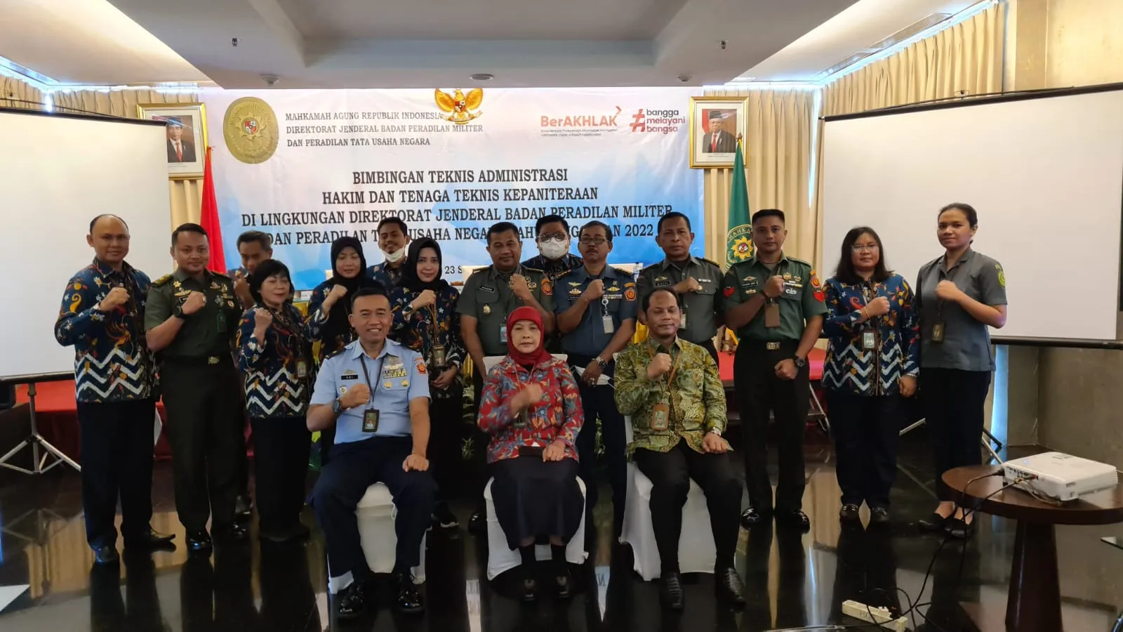 Penutupan Bimbingan Teknis Administrasi SIPP DITJEN BADILMILTUN MA-RI